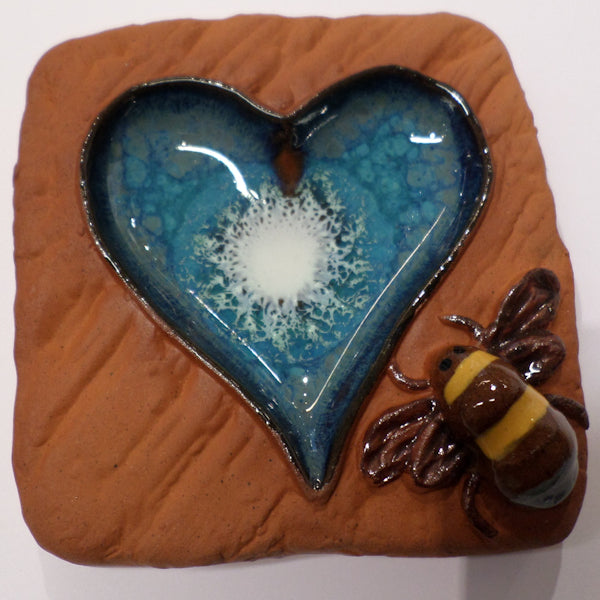 Brick Heart with Bee