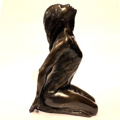 
Charlotte Marlow - Helena Sculpture showing kneeling girl side view