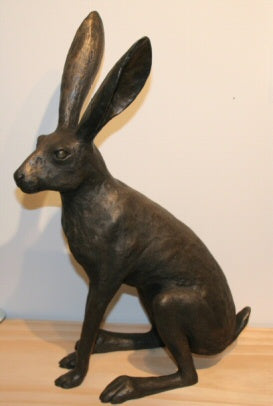 Bronze cast Old Man Hare by Joanna Martins