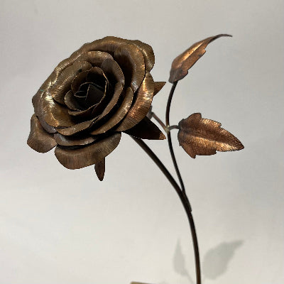 Paul Hubartt, Copper Rose No2 with 2 leaves