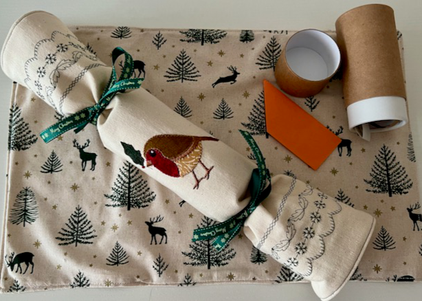 Fabric Christmas Cracker - Robin