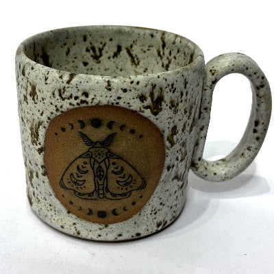 
Sue Langstaff, Speckled Earth Mug with Hawk Moth