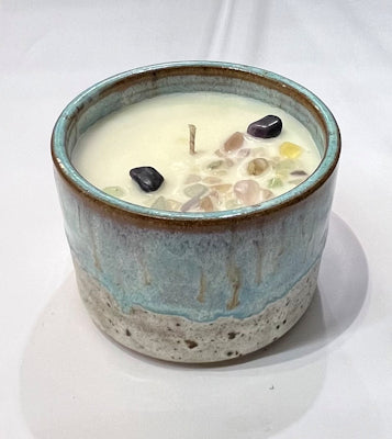 Speckled Earth ceramic candle