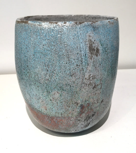 Susan Luker, Oval Hand Pinched Raku Pot