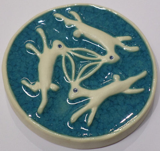 Three Hares Round Plaque